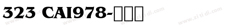 323 CAI978字体转换